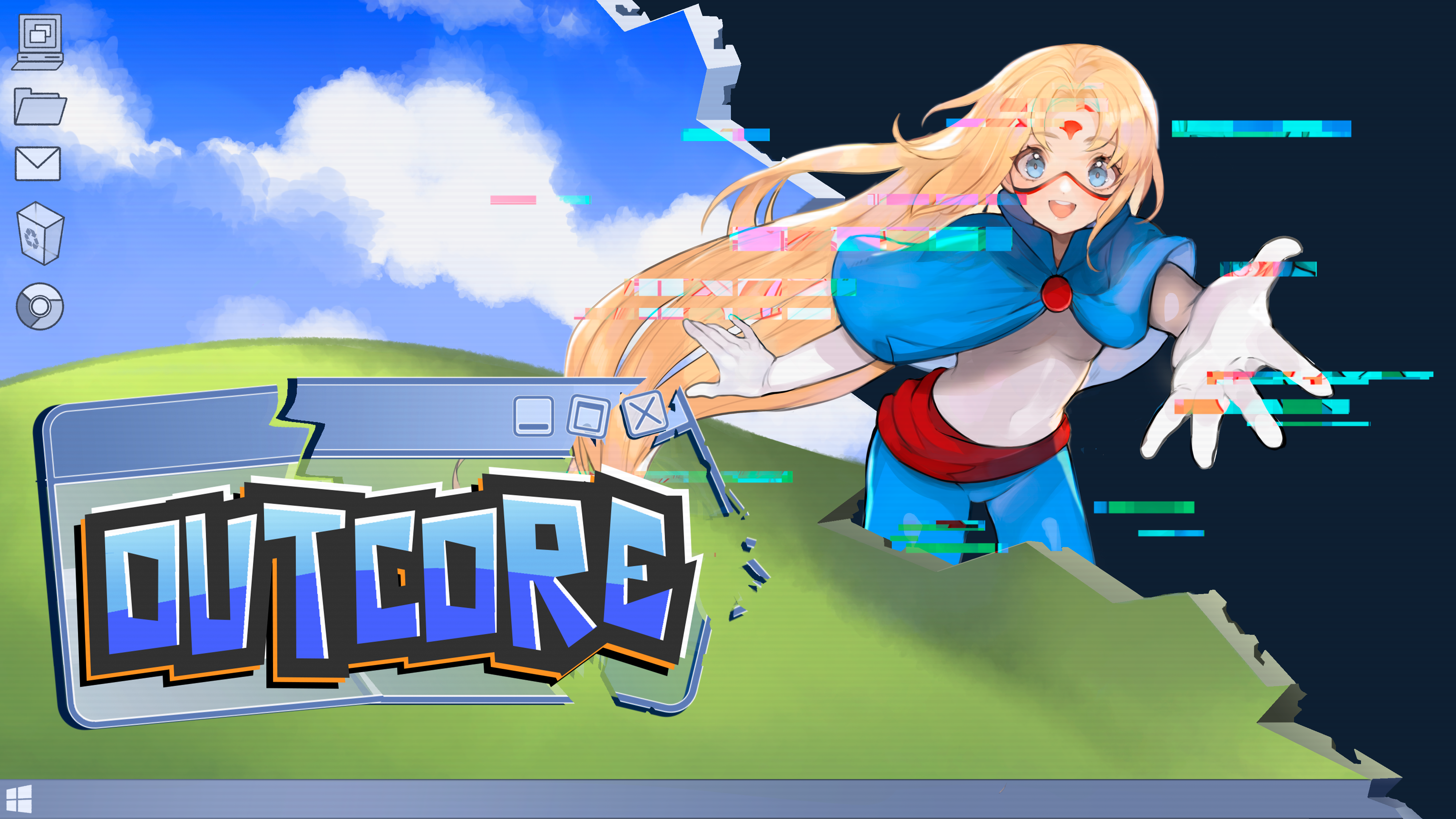 Desktop adventures. Люми Outcore. Outcore игра. Люми из игры Outcore. Outcore обои.